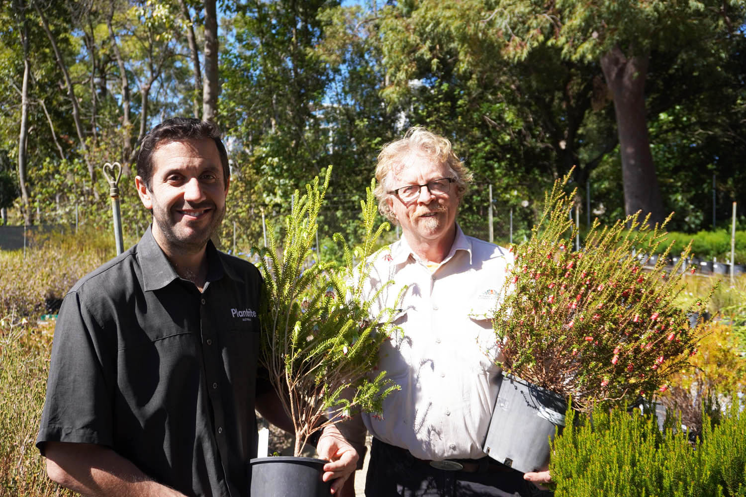 David Lullfitz, Managing Director Plantrite and Digby Growns, Senior Plant Breeder Kings Park