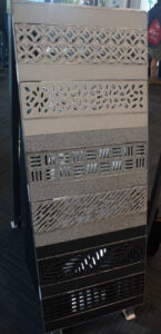 Decorative panels, trench, pool, and tree grates from Jonite can be customised in colour and design (Image: John Fitzsimmons)