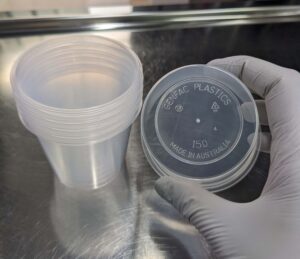 An example of a plastic container used in plant tissue culture (Image: Lisa Wightwick)