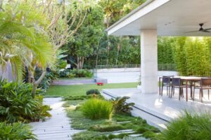 Lush new plantings, chosen for privacy and to reflect a Palm Springs aesthetic, surround this backyard with a new pool (images supplied by the Landscape Association)